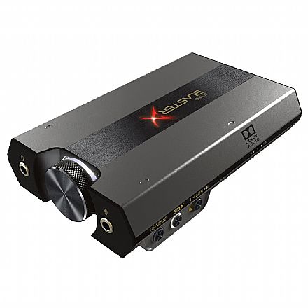 Placa de Som - Placa de Som Externa USB Creative Sound Blaster X G6 - 7.1 - Para PS4, XBOX One, Nintendo Switch e PC - 70SB177000003
