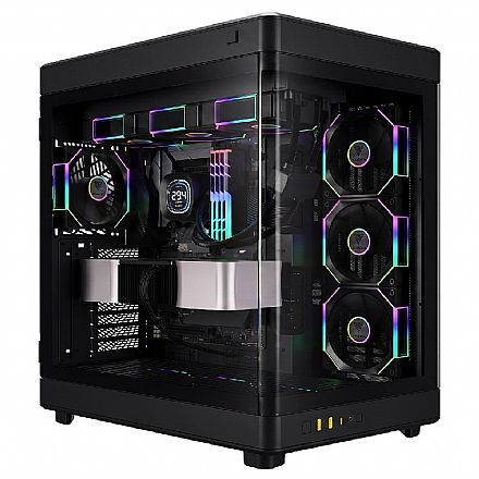Gabinete Gamer Gamdias Neso P1 PRO B - Lateral e Frontal em Vidro Temperado - USB-C - USB 3.0 - 3 Coolers ARGB Inclusos - Preto Gabinete - Gabinete Gamer Gamdias Neso P1 PRO B - Lateral e Frontal em Vidro Temperado - USB-C - USB 3.0 - 3 Coolers ARGB Inclusos - Preto
