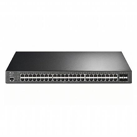 Switch 48 Portas TP-Link TL-SG3452XP - Gigabit PoE+ - 4 Slots SFP+ 10GE - Layer 2+ - Gerenciável - Omada SDN Rede Switch - Switch 48 Portas TP-Link TL-SG3452XP - Gigabit PoE+ - 4 Slots SFP+ 10GE - Layer 2+ - Gerenciável - Omada SDN
