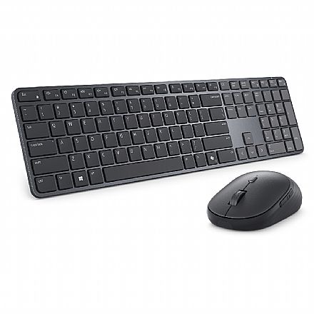 Kit Teclado e Mouse sem Fio Dell Pro KM726 - ABNT2 - 6000dpi - Bluetooth ou Receptor USB - Preto - KM726-BPR-BCC Kit Teclado e Mouse - Kit Teclado e Mouse sem Fio Dell Pro KM726 - ABNT2 - 6000dpi - Bluetooth ou Receptor USB - Preto - KM726-BPR-BCC