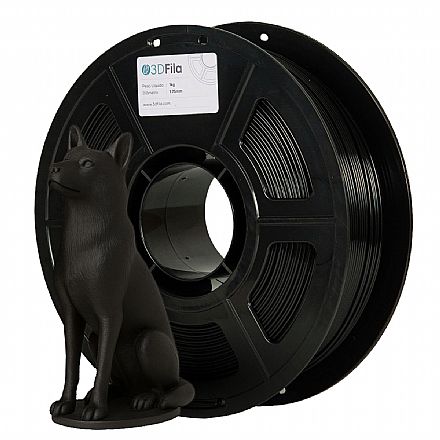 Filamento 3D - Filamento para Impressora 3D - PETG XT - Black Night - 1Kg - 1,75mm - 3D Fila PTG421753