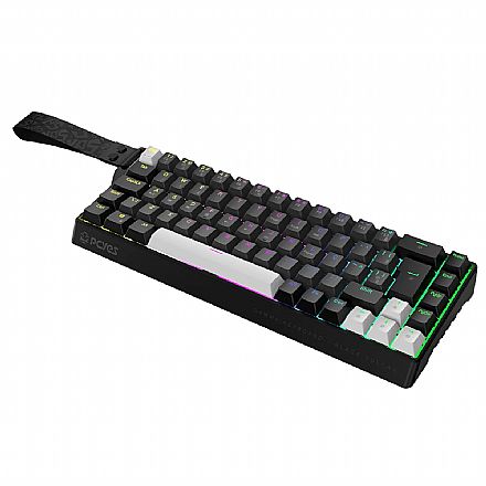 Teclado Gamer Magnético PCYes Gamma Black Vulcan - ABNT2 - Compacto 65% - 8000Hz - Rapid Trigger 0,01mm - Switch Outemu Blue Ice - LED RGB - Preto - PMGMBV Teclado - Teclado Gamer Magnético PCYes Gamma Black Vulcan - ABNT2 - Compacto 65% - 8000Hz - Rapid Trigger 0,01mm - Switch Outemu Blue Ice - LED RGB - Preto - PMGMBV