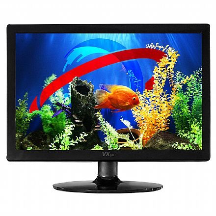 Monitor 15.4 Monitor - Monitor 15.4" VXPro VX154X - Painel LED - WXGA 1280x800 - 75Hz - 5ms - HDMI / VGA - Preto - 0120175-01