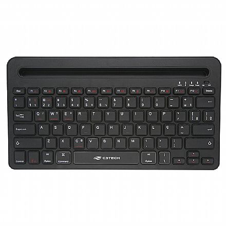 Teclado sem Fio C3Tech K-BT100BK - Bluetooth e 2.4GHz - Multi-Device - Recarregável - Preto Teclado - Teclado sem Fio C3Tech K-BT100BK - Bluetooth e 2.4GHz - Multi-Device - Recarregável - Preto