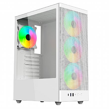 Gabinete Gamer Aerion Arch II GAB100 - Lateral em Vidro Temperado e Frontal Mesh - ATX - Branco - 70727 Gabinete - Gabinete Gamer Aerion Arch II GAB100 - Lateral em Vidro Temperado e Frontal Mesh - ATX - Branco - 70727