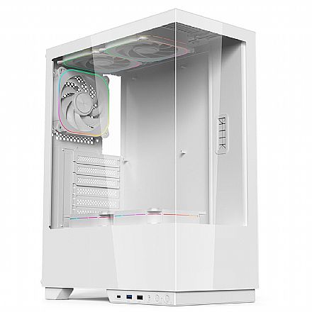 Gabinete Gamer Aerion Arch I GAB120 - Lateral em Vidro Temperado e Frontal Mesh - ATX - Branco - 70728 Gabinete - Gabinete Gamer Aerion Arch I GAB120 - Lateral em Vidro Temperado e Frontal Mesh - ATX - Branco - 70728
