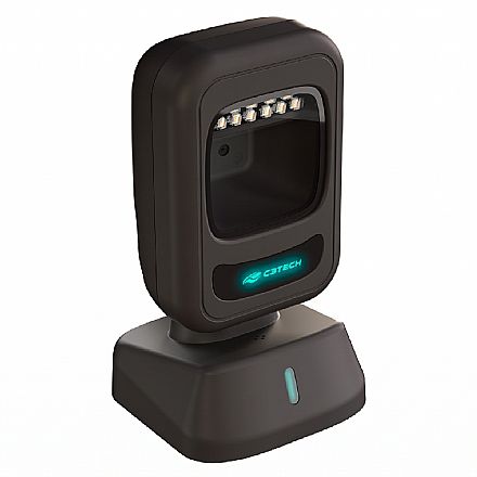 Automação - Leitor de Código de Barras e QR Code - C3Tech LB-D300 - USB - 1D e 2D - Lê Boletos, NFe e Telas Digitais - Preto - LB-D300