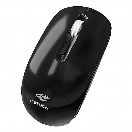Mouse sem Fio C3Tech M-BT80BK - Bateria Recarregável - Bluetooth e Receptor USB - Preto Mouse - Mouse sem Fio C3Tech M-BT80BK - Bateria Recarregável - Bluetooth e Receptor USB - Preto