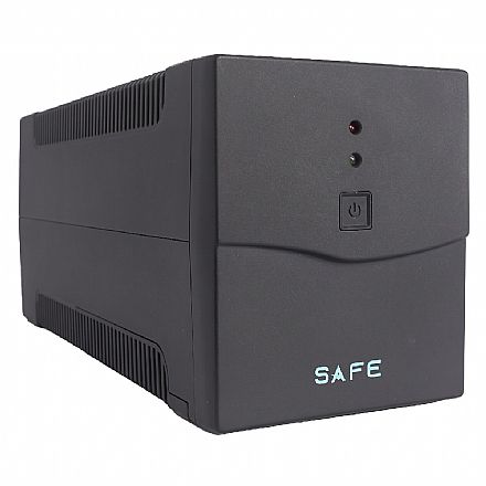 NoBreak - No-Break 1200VA Coletek Safe - 1 Bateria 9Ah - Entrada Bivolt - Saída 115V - Semi Senoidal - 8 Tomadas - Preto - 71970
