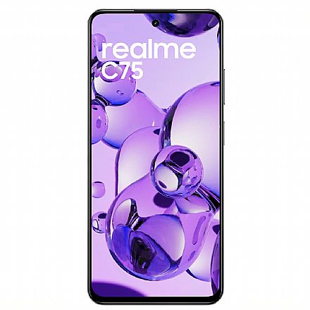 Smartphone Realme C75 4G - Tela 6.7 Smartphone - Smartphone Realme C75 4G - Tela 6.7" FHD+, 256GB, 8GB RAM, Dual Chip, Câmera 50MP + Selfie 8MP - Preto - RMX3963