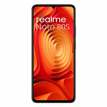 Smartphone - Smartphone Realme Note 80S 4G - Tela 6.7", 128GB, 4GB RAM, Bateria 6300mAh, Resistência Militar IP54 - Preto - RMX5388
