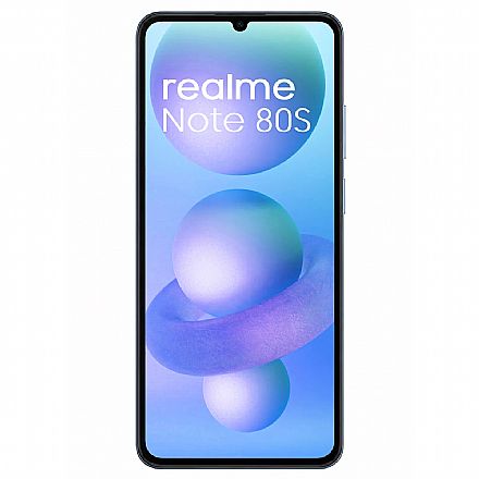Smartphone - Smartphone Realme Note 80S 4G - Tela 6.7", 128GB, 4GB RAM, Bateria 6300mAh, Resistência Militar IP54 - Azul - RMX5388