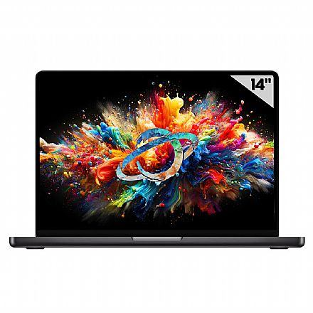 Notebook - Notebook Apple MacBook Pro 14 MDE04BZA - Apple M5, RAM 16GB, SSD 512GB, Tela 14" Liquid Retina XDR, MacOS - Preto Espacial