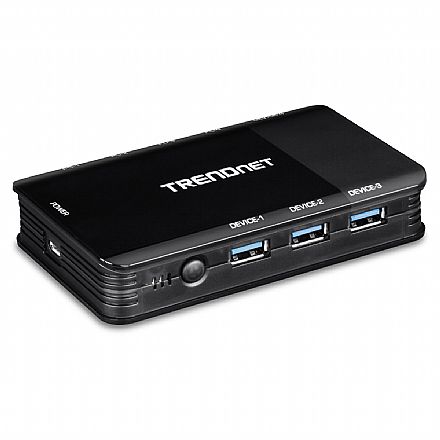 Switch KVM TrendNet TK-U404 - 4 Portas USB 3.1 - para 4 Computadores Cabo & Adaptador - Switch KVM TrendNet TK-U404 - 4 Portas USB 3.1 - para 4 Computadores