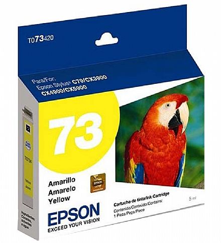 Cartucho - Cartucho Epson 73N Colorido Amarelo - T073420 - Outlet