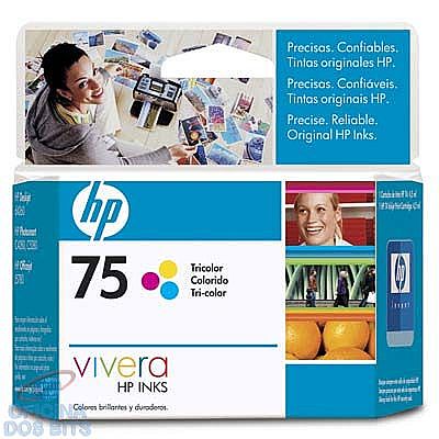 Cartucho - Cartucho HP 75 Colorido - CB337WB - HP Deskjet D4260 / 4360 / Photosmart C4280 / C4385 / C4480 / C5280 / C5360 / Officejet J5780 / J6480 - Outlet