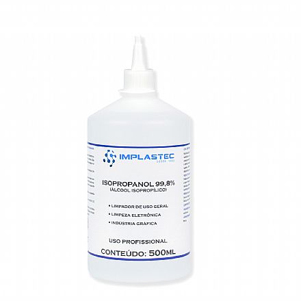 Ferramenta - Alcool Isopropilico (Isopropanol) 500ml - Implastec - com bico