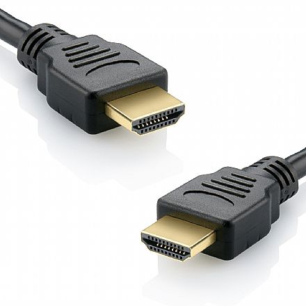Cabo & Adaptador - Cabo HDMI 1.4 - 2 metros - 3D High Speed Full HD - Gold Flash