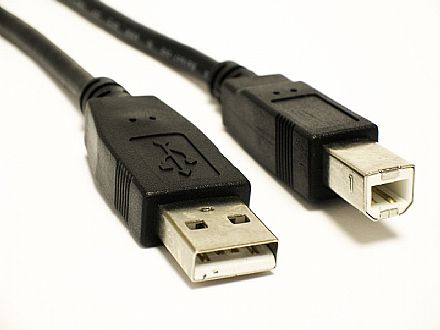 Cabo & Adaptador - Cabo USB para Impressora - AM/BM - Versão 2.0 High Speed - 3 metros - Com Filtro