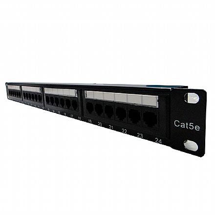 Rede Switch - Patch Panel 24 Portas Cat 5e - Seclan - WT-2029A-110