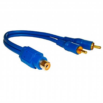 Cabo & Adaptador - Cabo Y RCA - 2 RCA Macho para 1 RCA Femea