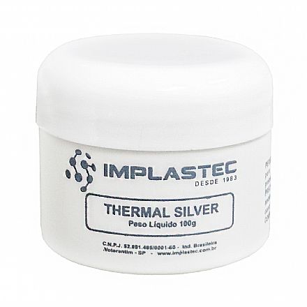 Pasta térmica - Pasta Térmica Implastec - Thermal Silver - Pote 100g