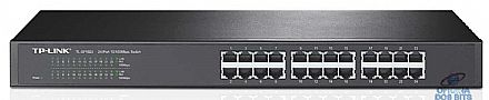 Rede Switch - Switch 24 portas TP-Link TL-SF1024 - 100Mbps - para Rack 19"