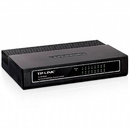 Rede Switch - Switch 16 portas TP-Link TL-SF1016D - 100Mbps