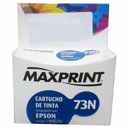 Cartucho - Cartucho compatível Epson 73N Preto - T073120/N - Maxprint 6110381 - para Epson Stylus C79/ CX3900/ CX4900/ CX5900/ CX6900F/ CX7300/ CX8300/ CX9300F/ TX200/ TX210/ TX220/ TX400/ TX410/ TX300F