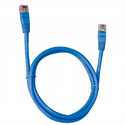 Cabo de rede - Cabo de Rede UTP (Patch Cord) RJ45 Cat 5e - 1,50 metros - Azul