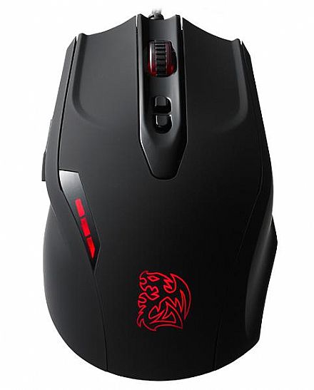 Mouse - Mouse Gamer Thermaltake eSports Black - 4000 dpi - controle de peso - MO-BLK002DT