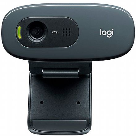 Webcam - Web Câmera Logitech C270 3.0Mpixel - Videochamadas em HD 720p - com Microfone - 960-000694