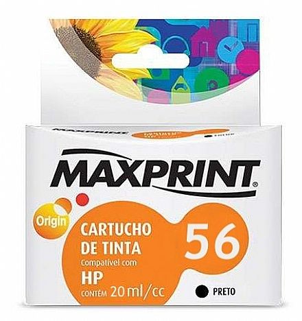 Cartucho - Cartucho compatível HP 56 Preto - C6656A - Maxprint 6111698 - Outlet