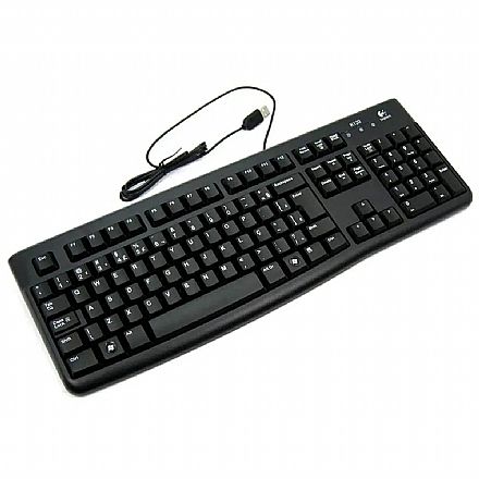 Teclado - Teclado USB Logitech Desktop K120 - ABNT2 - Preto - 920-002481