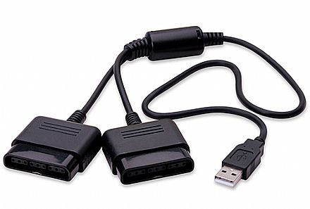 Joystick & Volante - Adaptador USB para Controle de PS1/PS2 - Dazz 62986