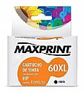 Cartucho compatível HP 60XL Preto - CC641WL - Maxprint 6111721 - Para HP Deskjet D1660 / D2530 / D2545 / D2560 / D2660 / F4280 / F4480 / Photosmart C4680 / C4780