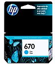 Cartucho HP 670 Ciano - CZ114AB - Compatível com HP 4625 / 4615 / 5525