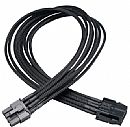 Cabo Extensor 8 pinos (6 + 2 pinos) - para Alimentação de VGAS de 8 ou 6 Pinos- 40cm - Akasa FLEXA V8 - AK-CBPW09-40BK