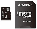 Cartão 8GB Micro SD com adaptador SD - Classe 4 - Adata AUSDH8GCL4-RA