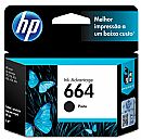 Cartucho HP 664 Preto - F6V29AB - para Deskjet Ink Advantage 1115/2136/4536/3636/3836/3635/3776/3788/3790/2676/4676