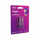 Pilha Recarregável AAA Elgin 82170 - 1000mAh - 2 unidades