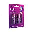 Pilha Recarregável AA Elgin 82175 - 2700mAh - 4 unidades