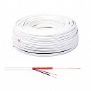 Cabo Coaxial para CFTV - Bipolar 0,4mm x 2,5mm RF75 Ohms - 2X26AWG - Malha 85% - 100 metros - Megatron - Homologado Anatel