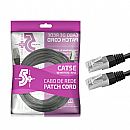 Cabo de Rede FTP (Patch Cord) RJ45 Cat 5e - Blindado - 10 metros - Preto - Chip SCE 018-9919