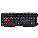 Teclado Gamer Fortrek Spider - Teclas Multimídia - USB - Preto e Vermelho - GK706