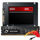 Kit Upgrade de alto desempenho - SSD 960GB + Memória 8GB DDR4, aumento da velocidade do PC em até 10x