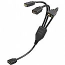 Cabo Divisor Akasa - 1 Conector para 3 Conectores ARGB 5V Endereçável - 50cm - AK-CBLD07-50BK