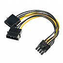 Cabo Adaptador Energia 4 Pinos Molex para VGA 8 Pinos - Akasa AK-CBPW20-15