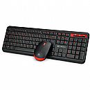 Kit Teclado e Mouse sem Fio C3Tech - K-W100BK - 1600dpi - ABNT2