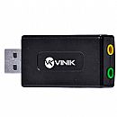 Placa de Som Externa USB - Som Virtual 7.1 - Vinik AUSB71